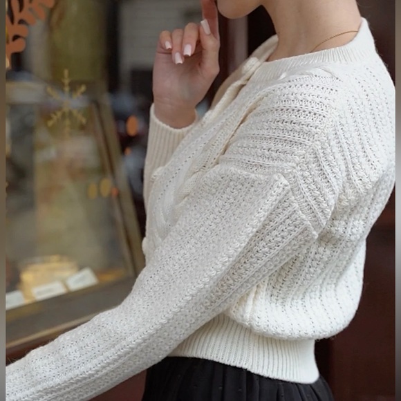 Button down Wool Sweater - Picture 2 of 5